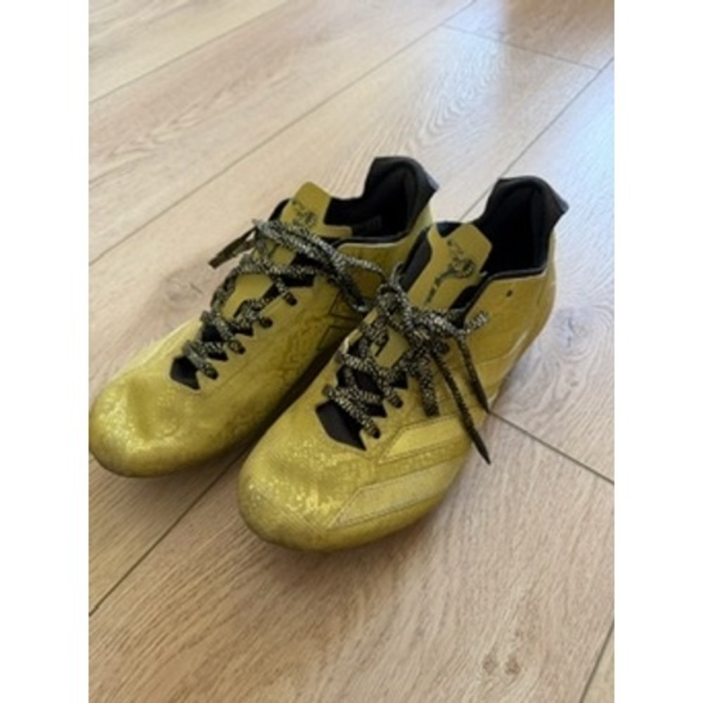 Adidas Adizero Football Cleats Gold Snakeskin Cobra Kids Size 8 SPG 753001